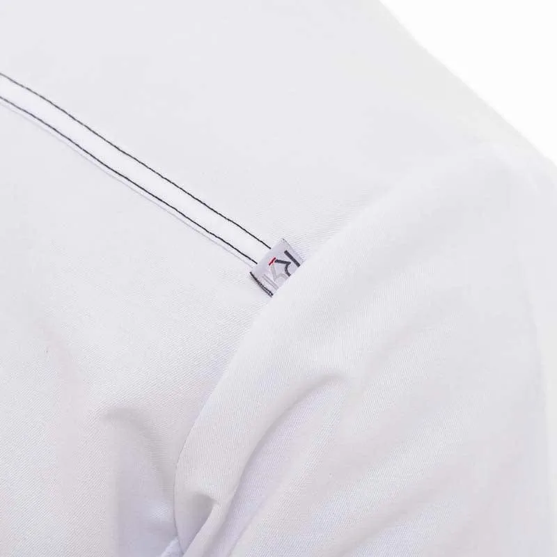 ABAX White and Black Short Sleeve Kitchen Coat - ROBUR