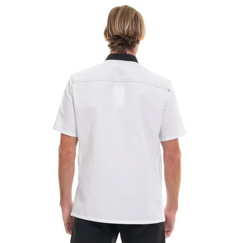 ABAX White and Black Short Sleeve Kitchen Coat - ROBUR