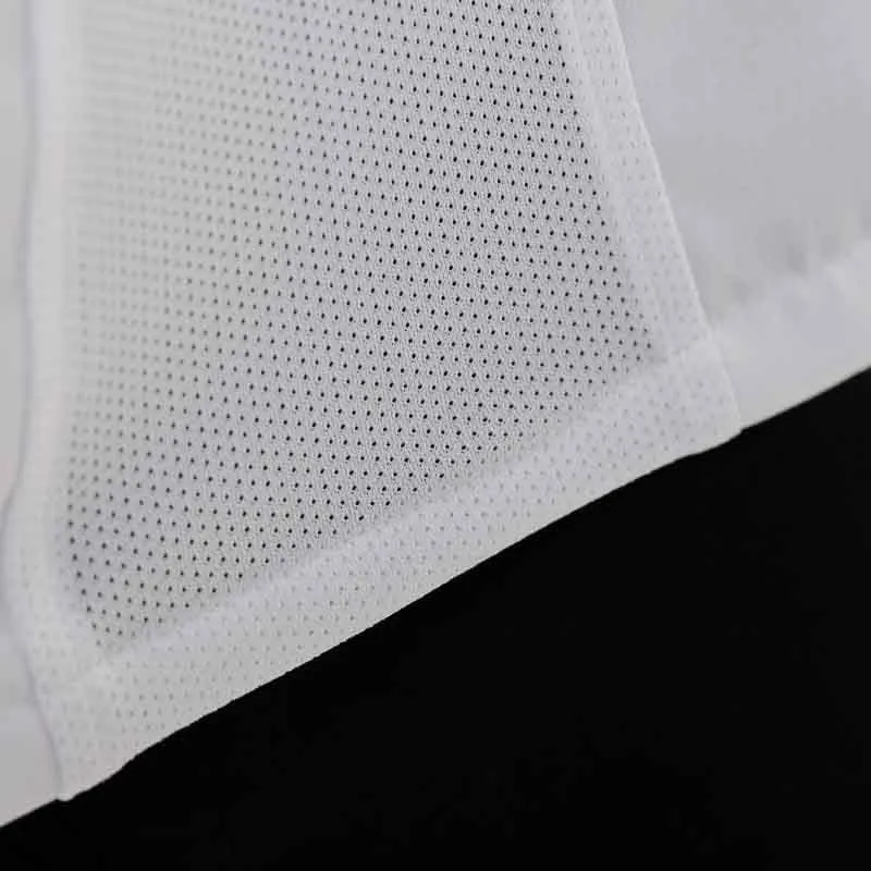 ABAX White and Black Short Sleeve Kitchen Coat - ROBUR