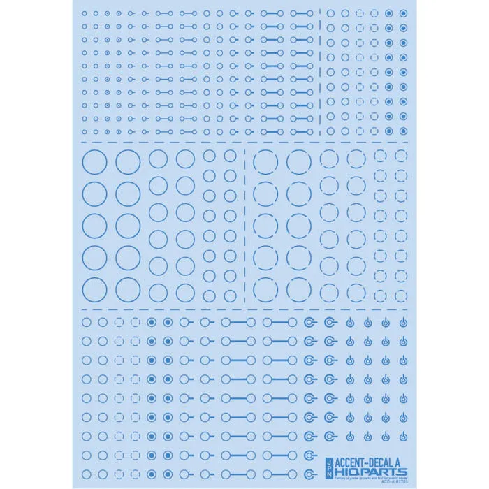 ACD-A-IB Accent Decal A Indigo Blue (1 Sheets)