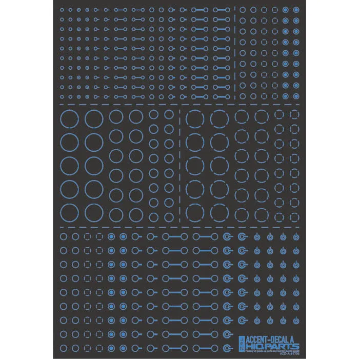 ACD-A-IB Accent Decal A Indigo Blue (1 Sheets)