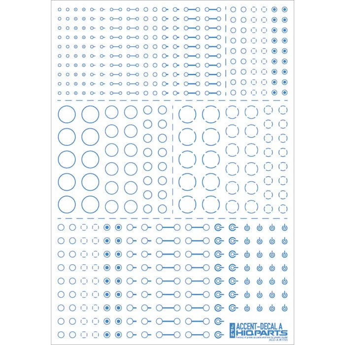 ACD-A-IB Accent Decal A Indigo Blue (1 Sheets)