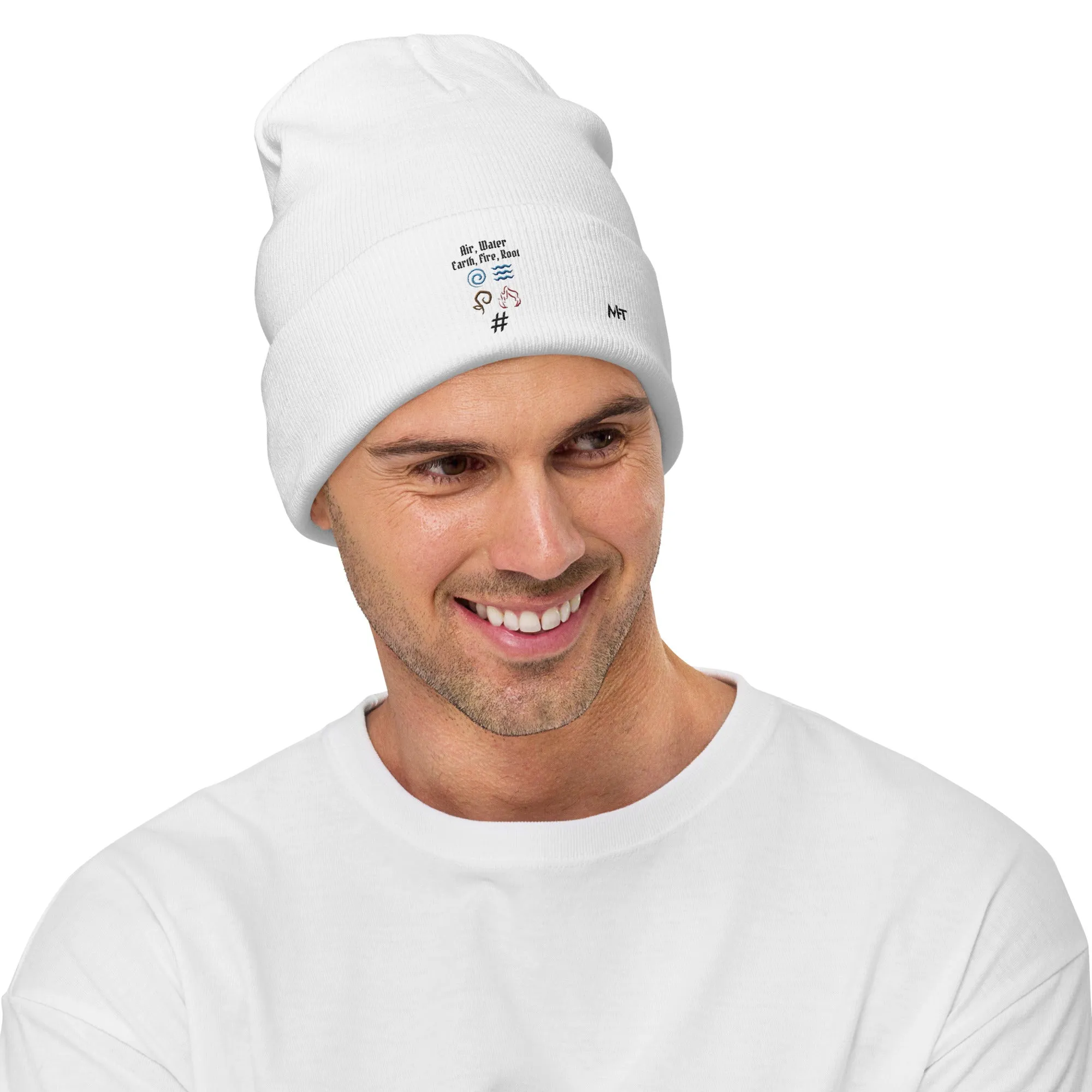Air, Water, Earth, Fire, Root - Embroidered Beanie