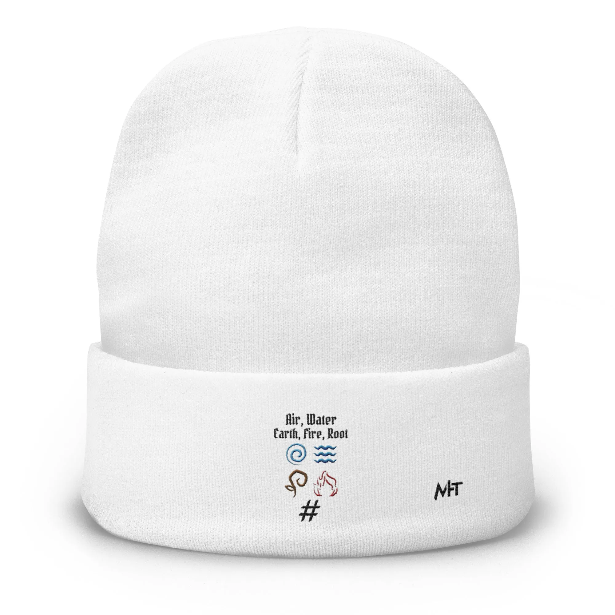 Air, Water, Earth, Fire, Root - Embroidered Beanie