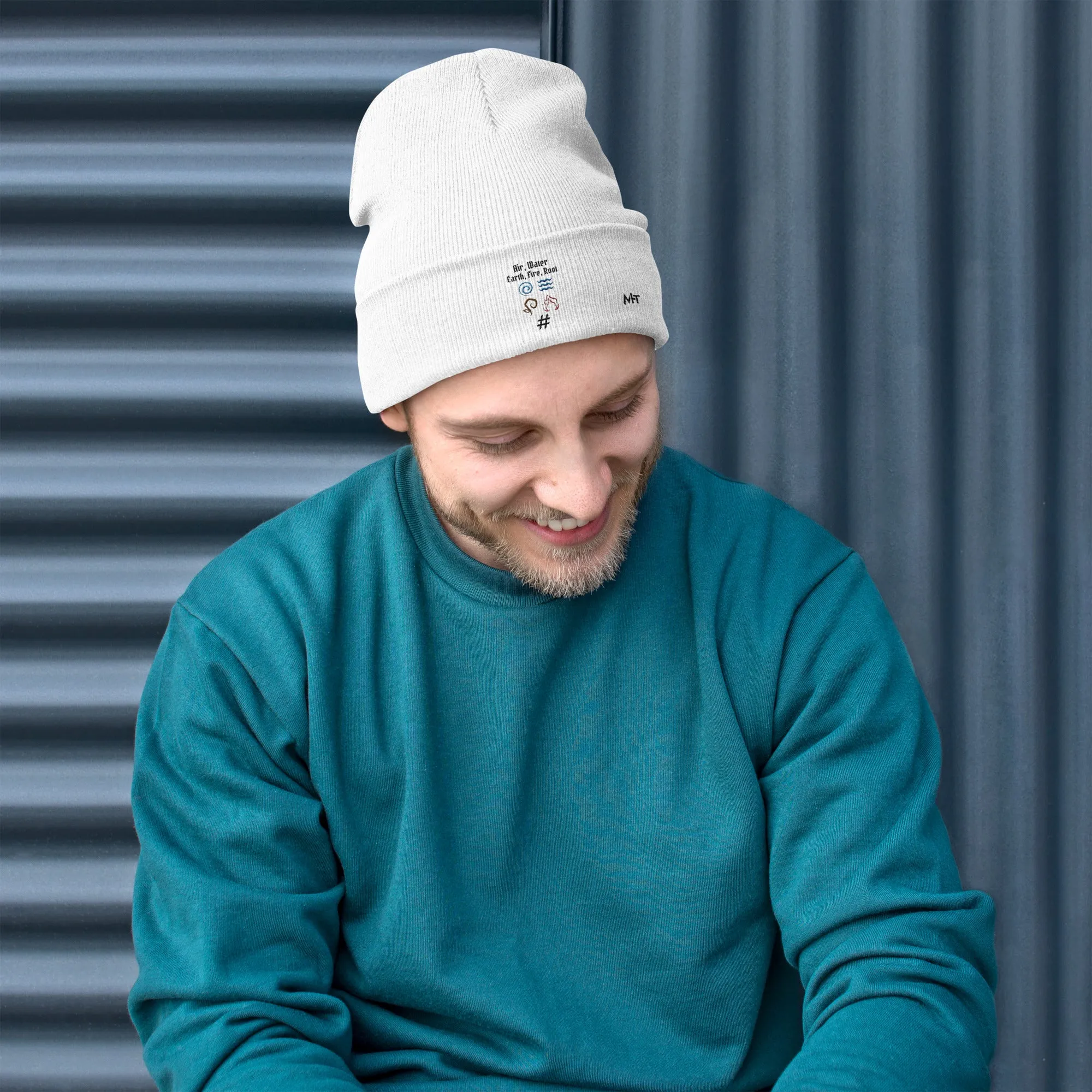 Air, Water, Earth, Fire, Root - Embroidered Beanie