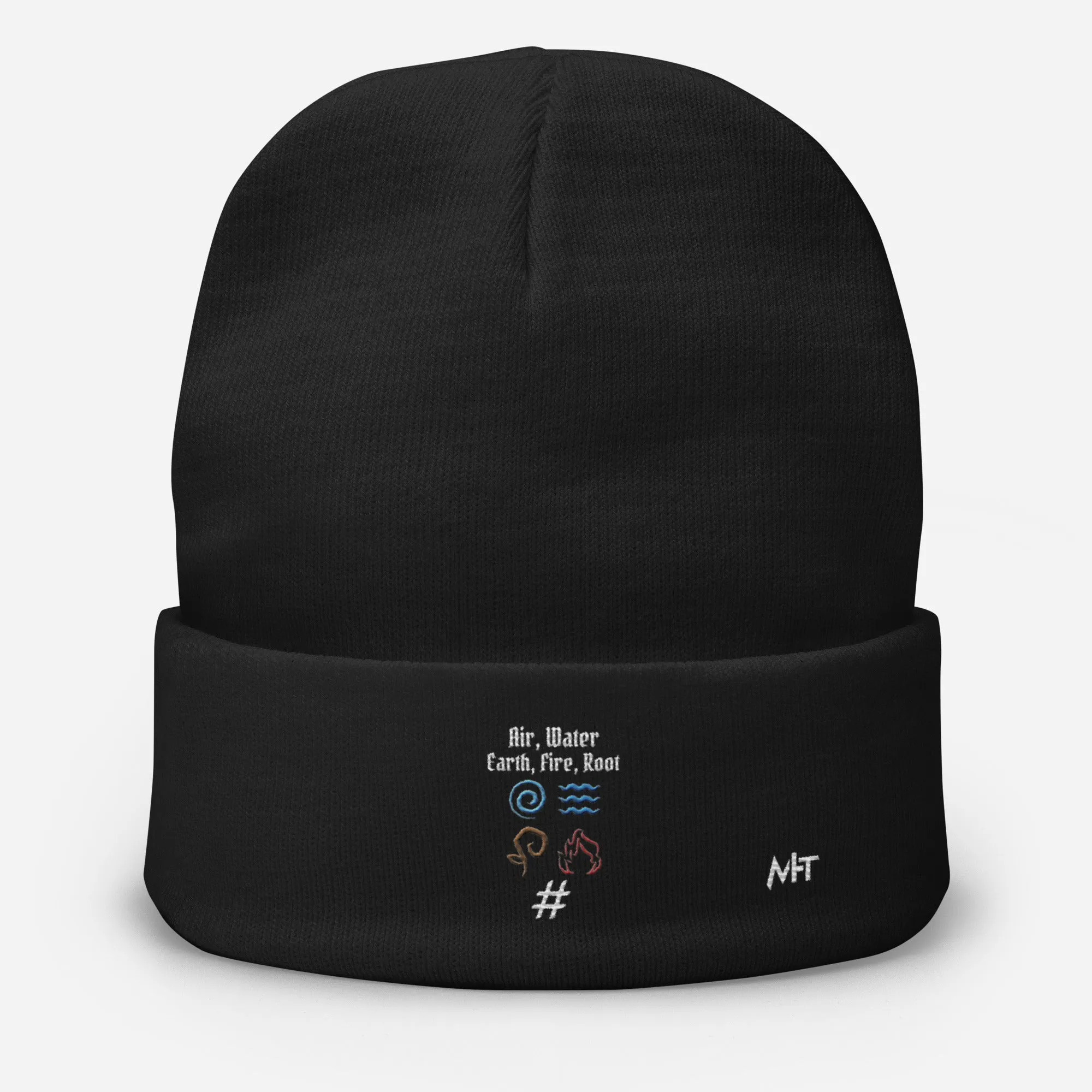 Air, Water, Earth, Fire, Root - Embroidered Beanie