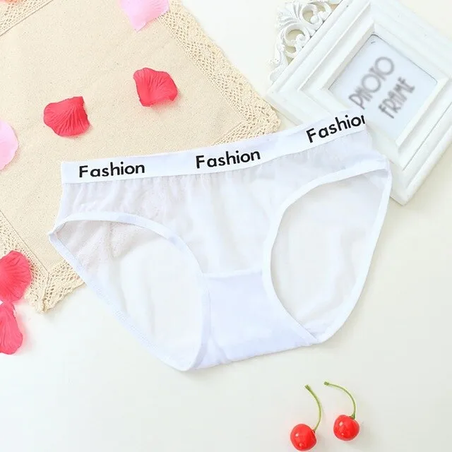 Breathable Letter Plus Size Panties