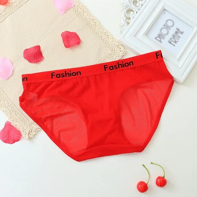 Breathable Letter Plus Size Panties
