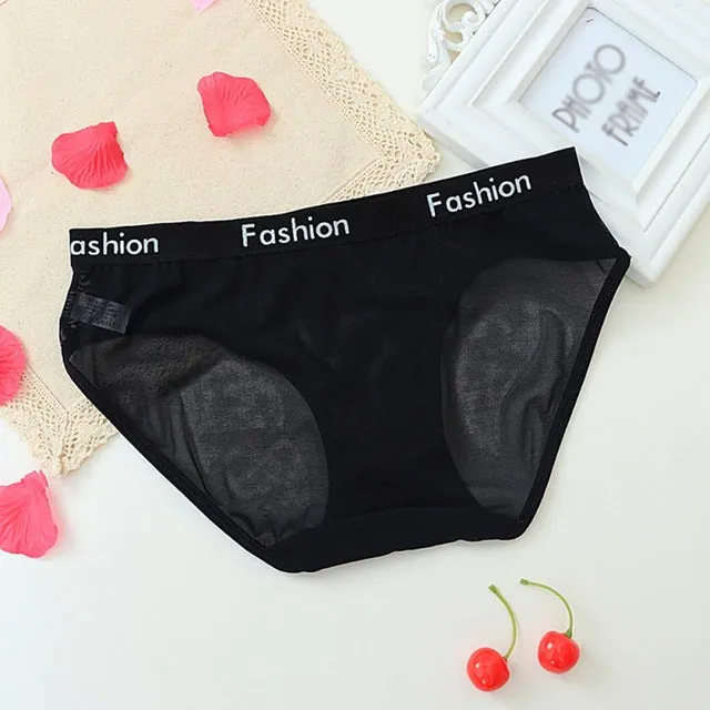 Breathable Letter Plus Size Panties