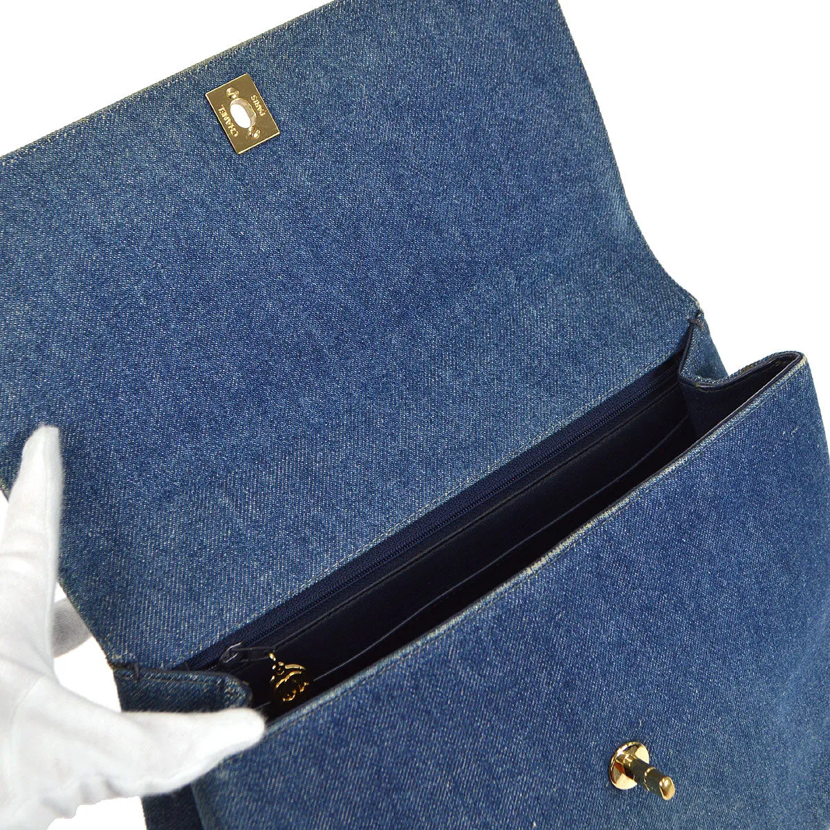 CHANEL 1997-1999 Kelly 30 Denim 26084