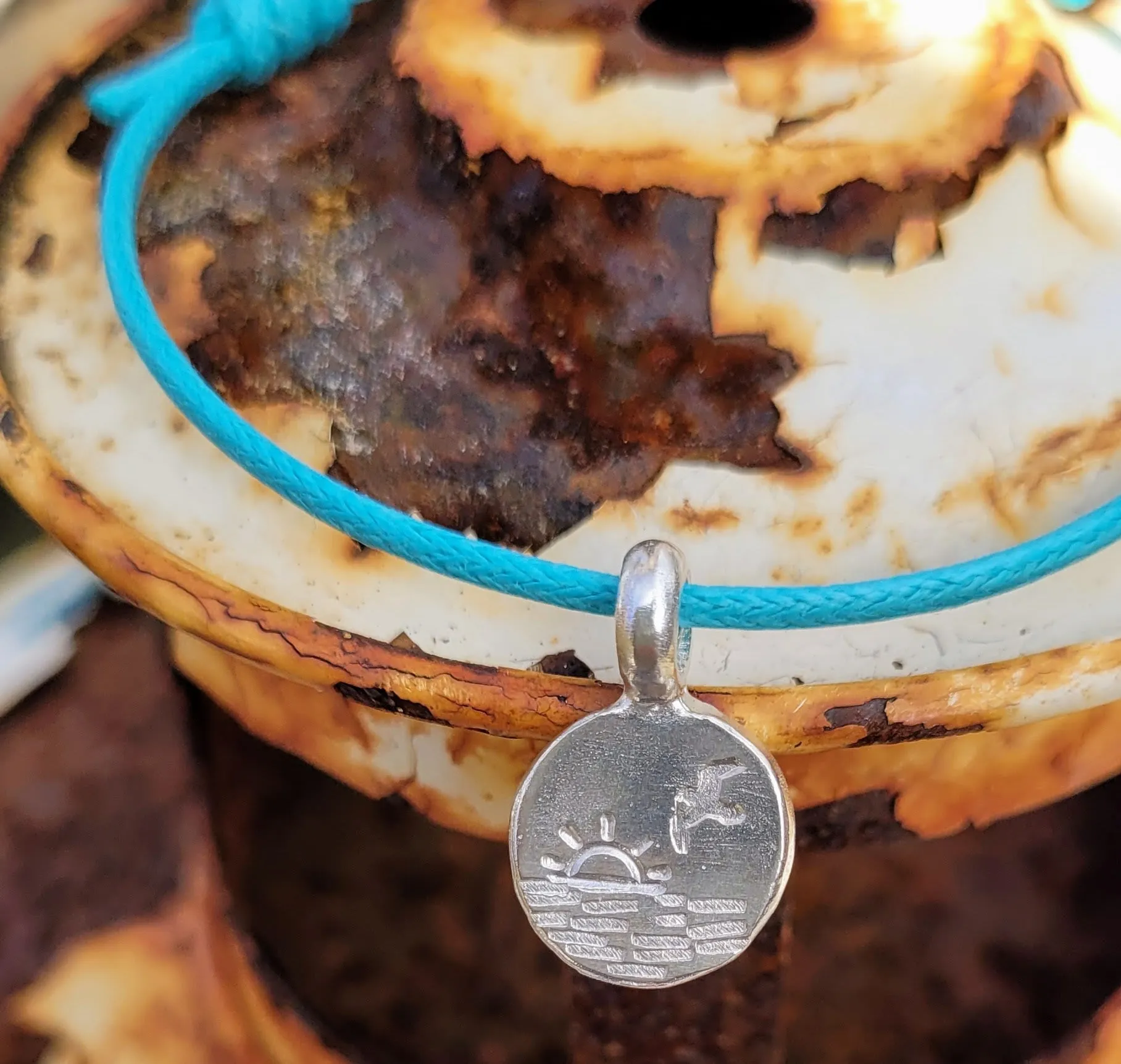 Coastal Sunrise Cord Charm Bracelet, Choker Necklace or Anklet