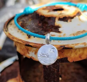 Coastal Sunrise Cord Charm Bracelet, Choker Necklace or Anklet
