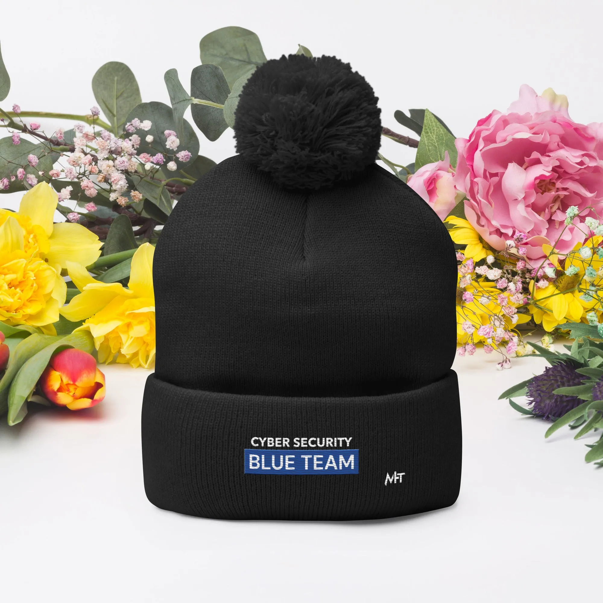 Cyber Security Blue Team V7 - Pom-Pom Beanie