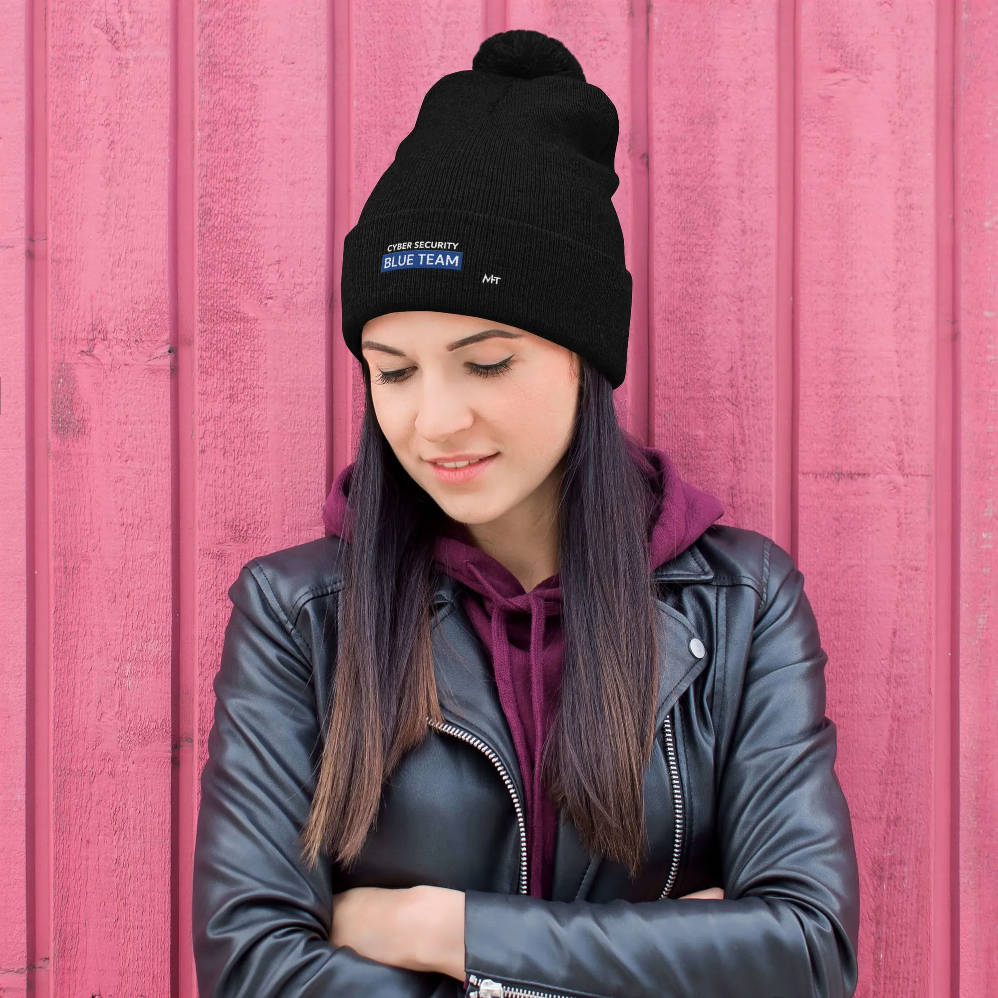 Cyber Security Blue Team V7 - Pom-Pom Beanie