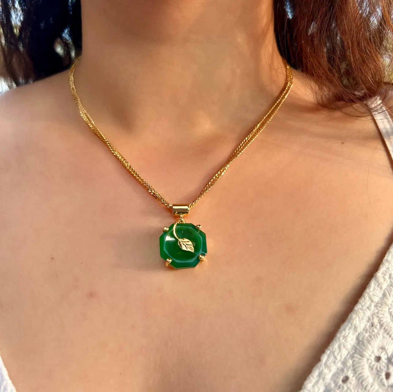 Green Octagon Pendant