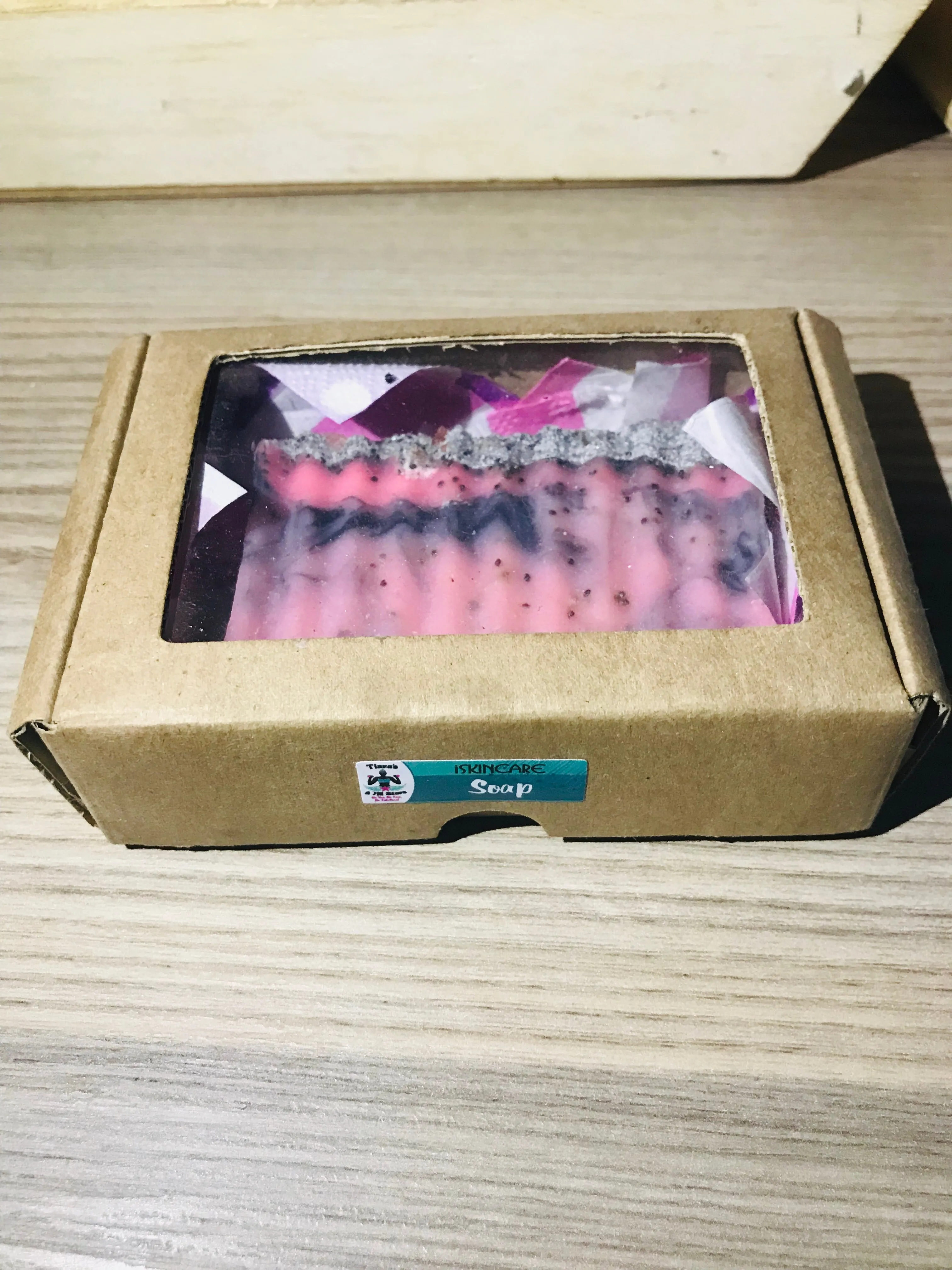 Handcrafted soap in a box