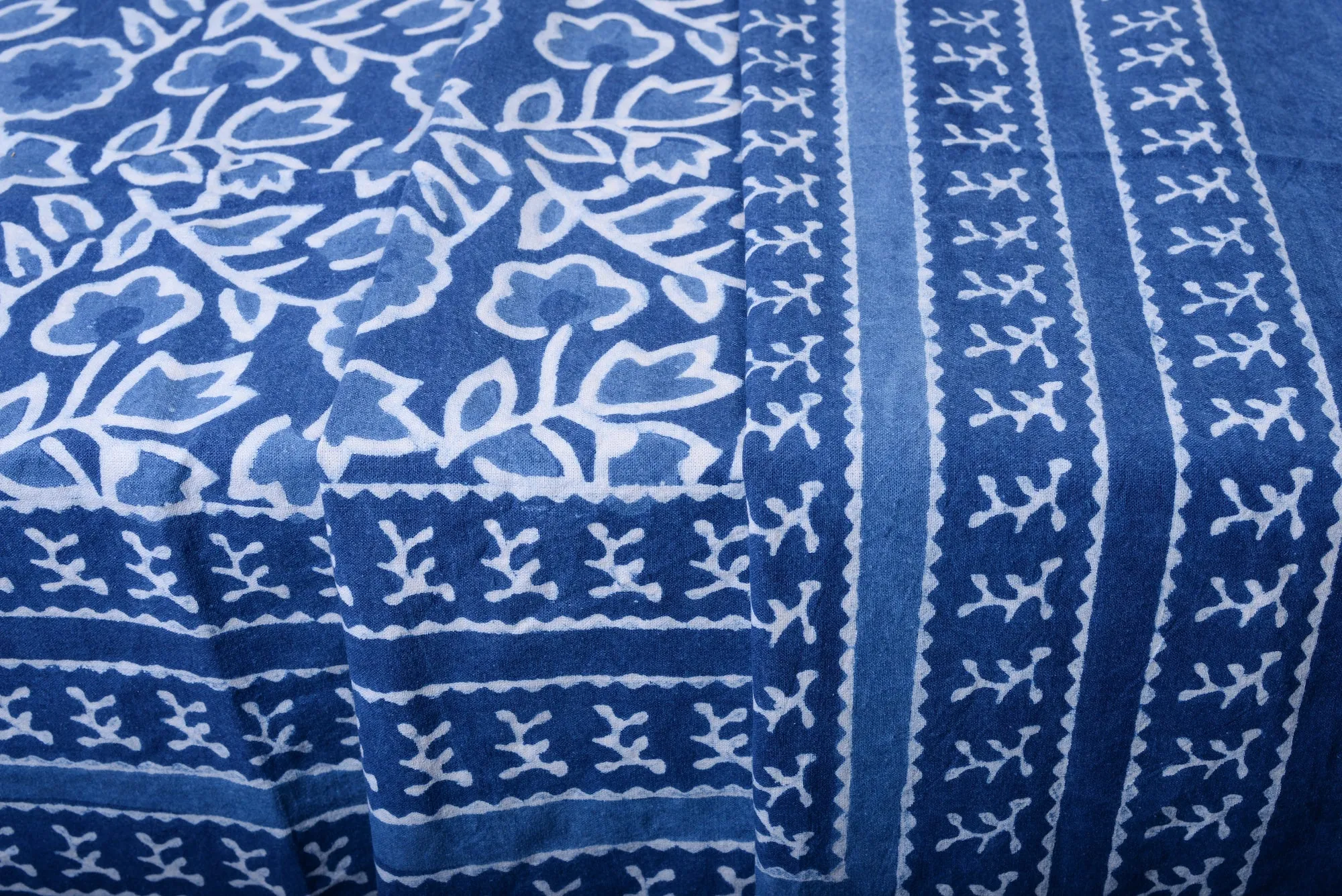 Indigo Floral Tablecloth