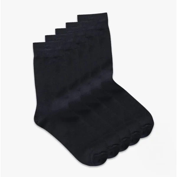Jack & Jones JENS Mens Cotton Mix 5 Pack Socks Black