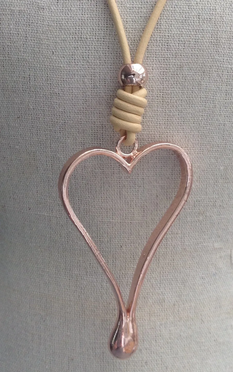 Large Heart Pendant in Rose Gold