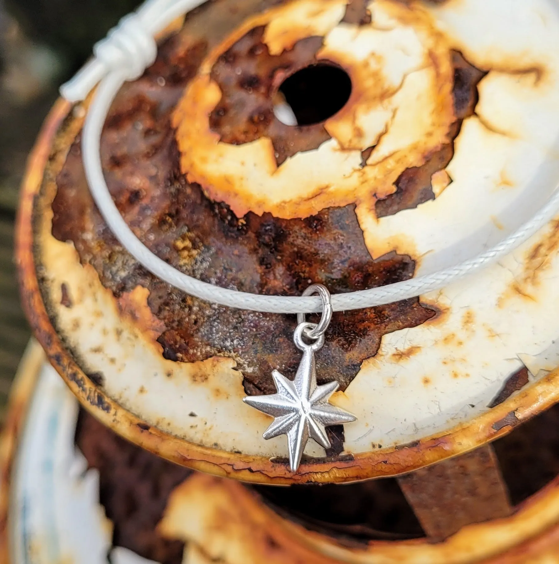 North Star Cord Charm Bracelet, Choker Necklace or Anklet