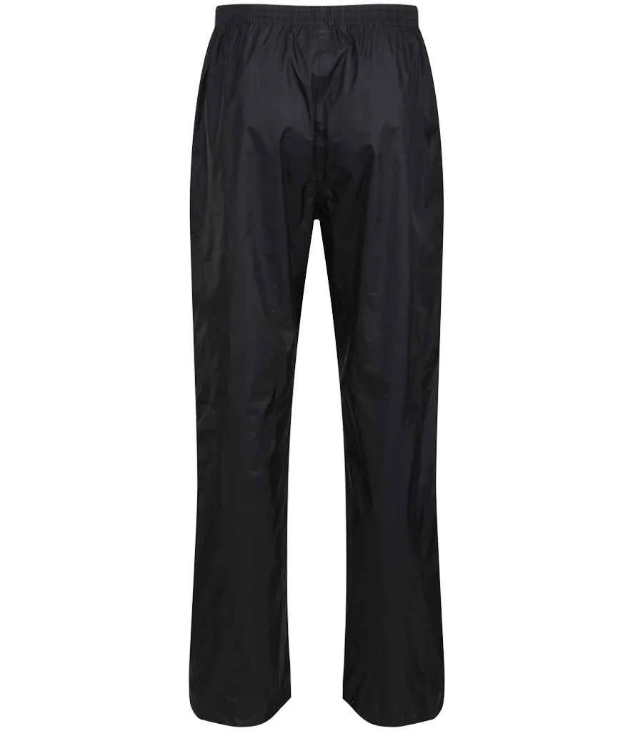 Regatta Pro Packaway Waterproof Breathable Overtrousers | Black