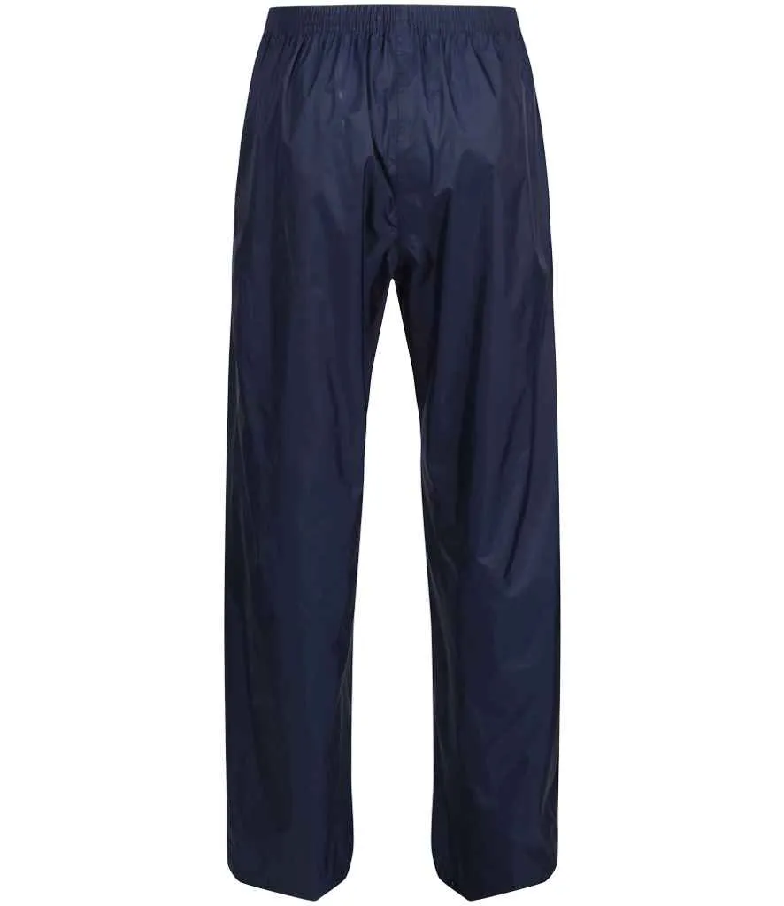 Regatta Pro Packaway Waterproof Breathable Overtrousers | Navy