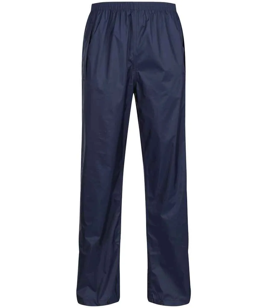 Regatta Pro Packaway Waterproof Breathable Overtrousers | Navy