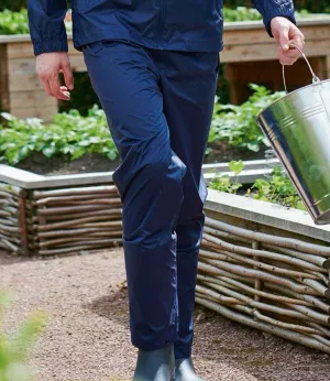 Regatta Pro Packaway Waterproof Breathable Overtrousers | Navy