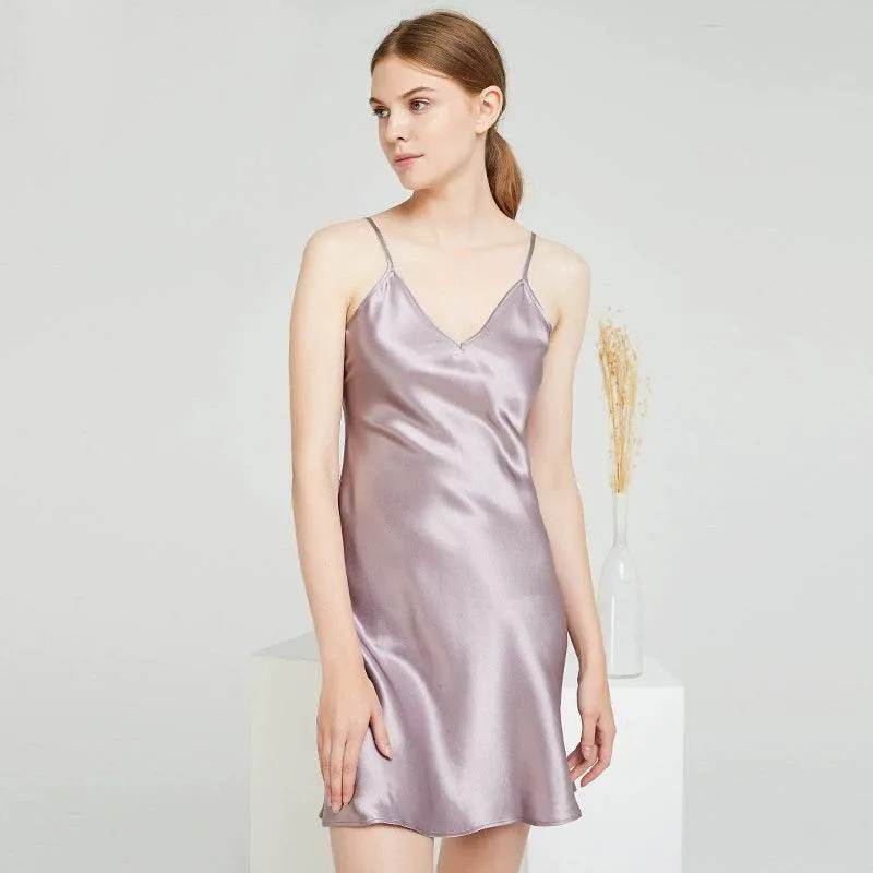 Silk Nightgown - Elegant Casual Suspender Sleepwear Breathable