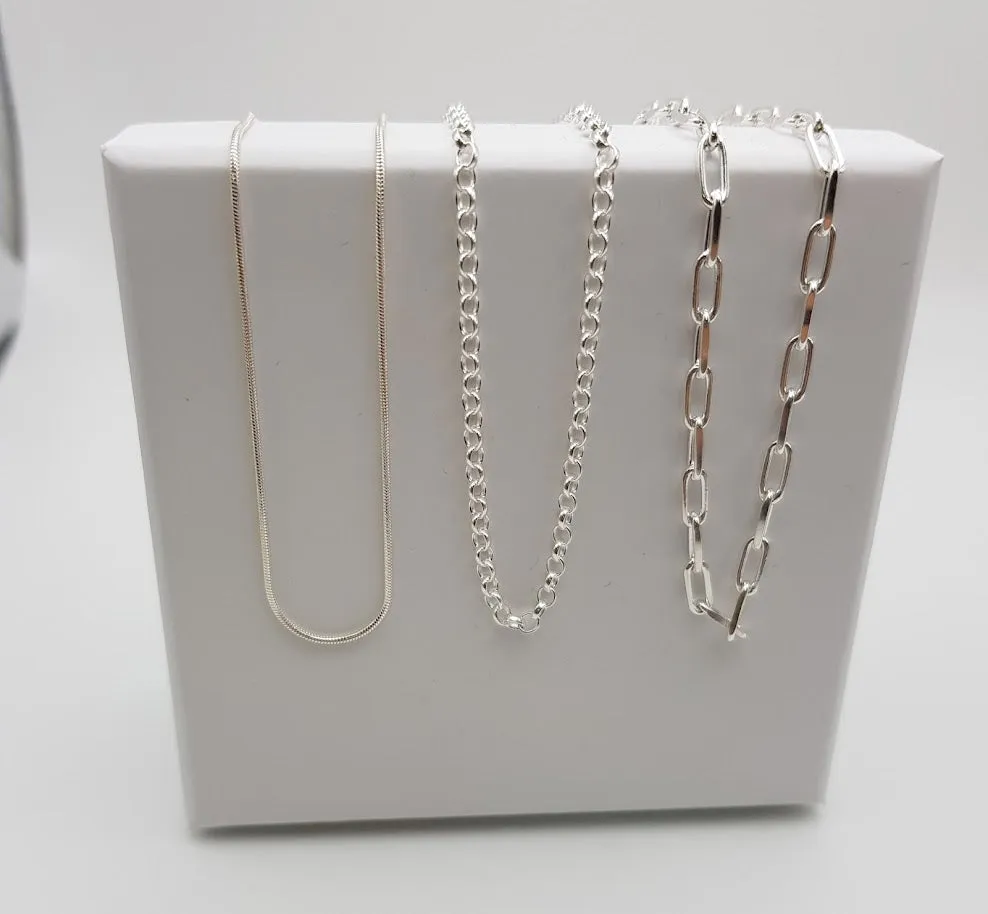 Silver 'Coastal Sunset' Belcher Necklace