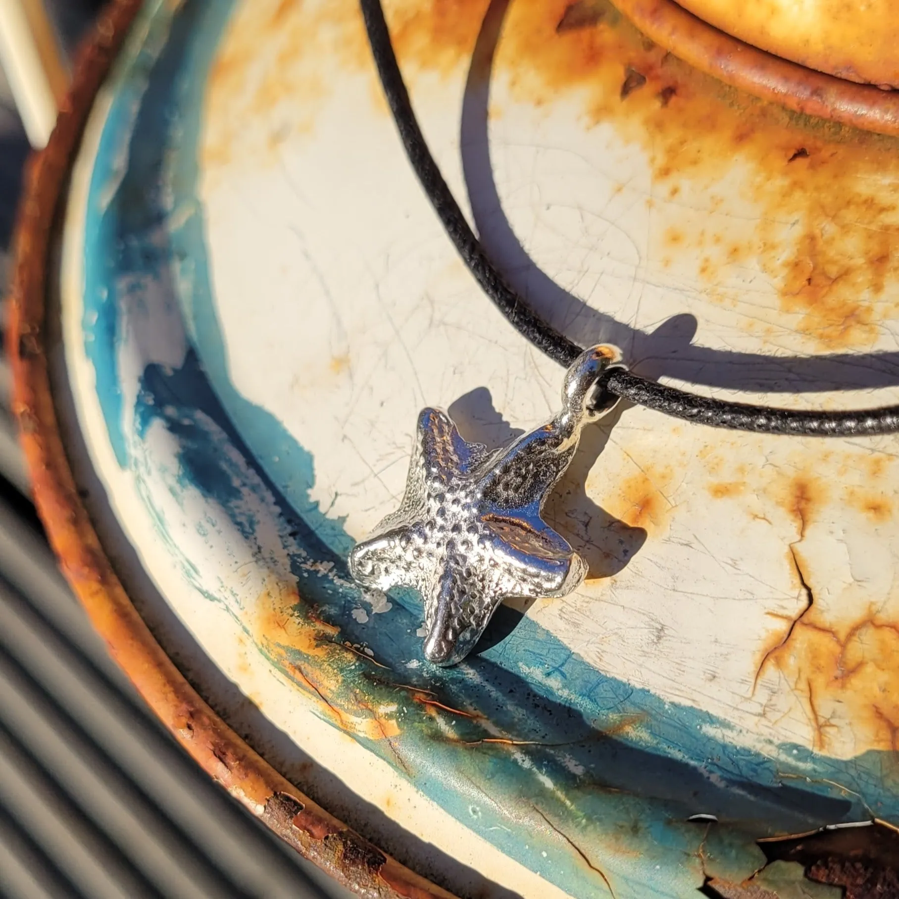 Starfish Charm Cord Bracelet or Choker Necklace