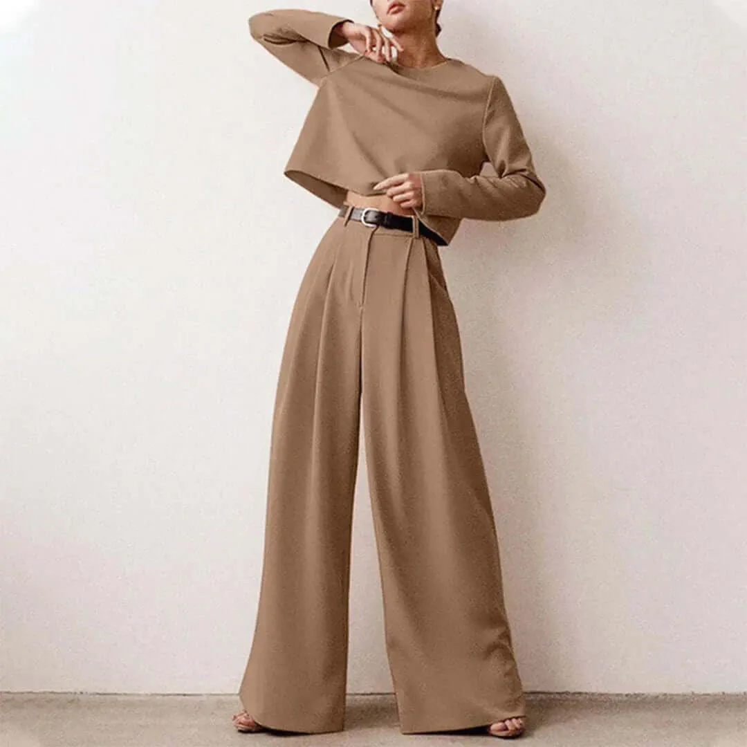 Women's Breathable Two-Piece Palazzo Set